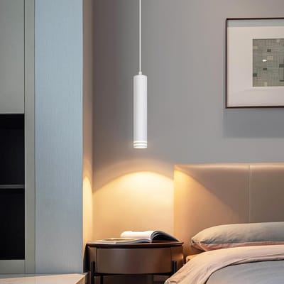 Glitzerlife - Hanglampen - 1-flammig - 1xGU10 - Aluminium kap - Verstelbare hoogte - Ø30cm - Wit - hanglamp eetkamer - hanglamp woonkamer