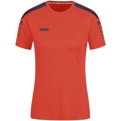 Jako Power Shirt Korte Mouw Dames - Marine / Flame | Maat: 34