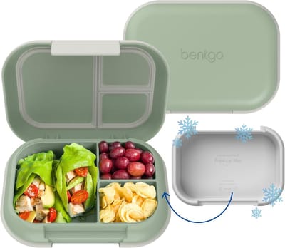 XL Broodtrommel - Bento Box - Lunch Koel Houden - Inclusief IJspak - 5 Kops Capaciteit - Blauw