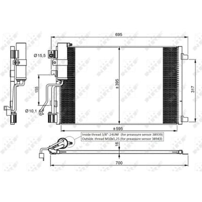 Condensor, airconditioning NRF 35974