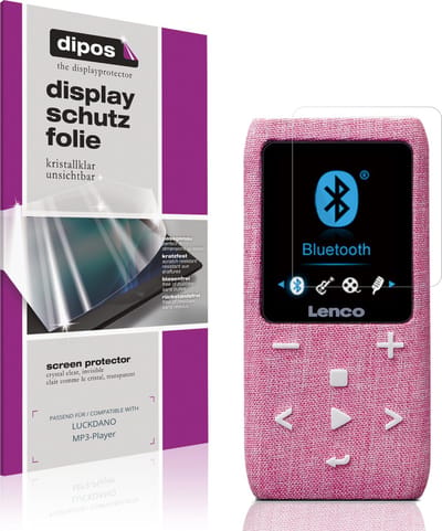 dipos – 4x Beschermfolie geschikt voor LUCKDANO MP3-Player | Krasbestendige & heldere Screenprotector Ultra-Thin