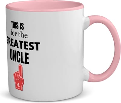 Akyol - this is for the greatest uncle koffiemok - theemok - roze - Oom - oom - verjaardag oom - cadeautje - kado - geschenk - 350 ML inhoud