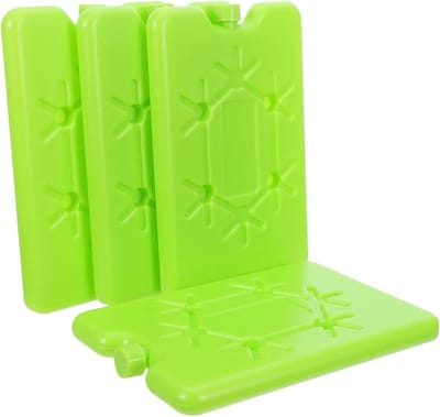 Koelelementen Set - Koelblokken Herbruikbaar - Koelboxen Vullen - Slank Compact Ontwerp - 4 Stuks - Groen