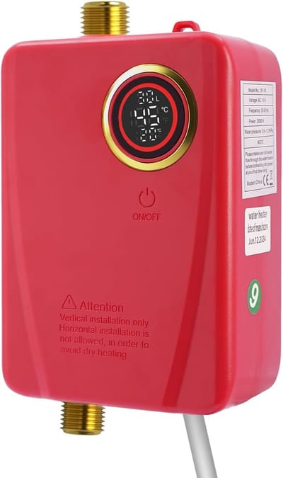 Mini Doorstroomboiler - Compacte Boiler - Direct Warm Water - Led Temperatuur Display - 116 x 7 x 195 cm