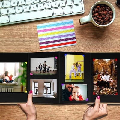 Hardcover Fotoalbum in Accordion Stijl voor DIY Projecten - 36 Pagina's voor Verjaardagen, Huwelijken en Herinneringen