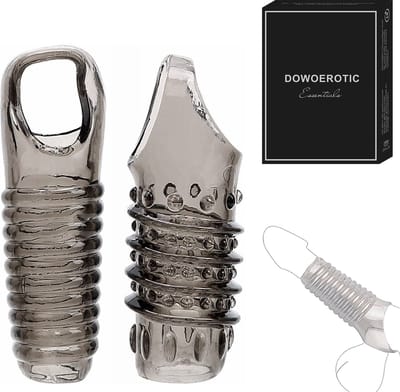 DOWO® - Penis Sleeve- Cockring - Seksspeeltje voor Koppels - Met Opening Voor de Balzak - Met Structuur - 2 Stuks