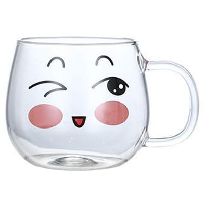 Kartonnen Glazen Mok Transparant Glas Koffie Thee Cips Mok Dranken Dessert Ontbijt Melkkop Glazen Mokken Oor Drinkware 101-200ml gray