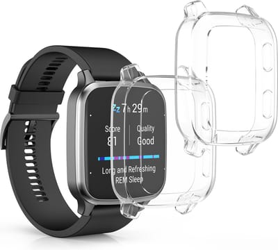 kwmobile 2x smartwatch hoes geschikt voor Garmin Venu Sq 2 Music / Sq 2 hoesje - Siliconen sporthorloge cover - Activity tracker case in transparant