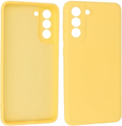 Hoesje Geschikt voor de Samsung Galaxy S21 FE - Fashion Color Backcover Telefoonhoesje - Geel