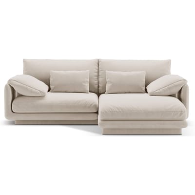 3-zits hoekbank Torino rechts velvet | Micadoni