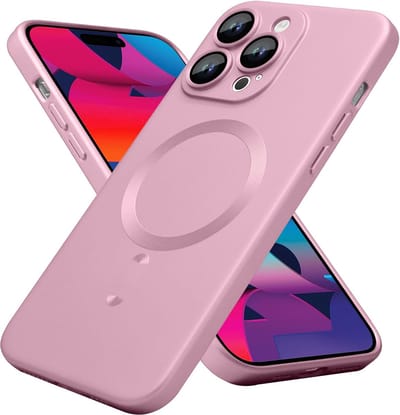 Casemania Hoesje Geschikt voor Apple iPhone 16 Pro - Roze - Matte Siliconen Back Cover - Geschikt voor MagSafe