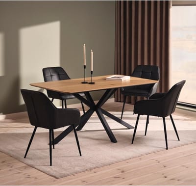 Nordic Home - Lenard eettafel spinpoot 90x160 cm - naturel