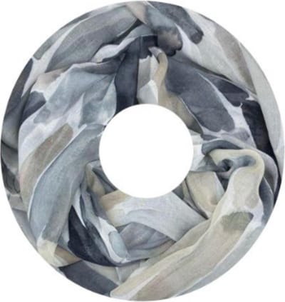Dunne Colsjaal - Print - Zwart/Ecru - 80 x 50 cm (20283#)