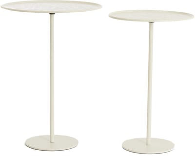 Light & Living bijzettafelset LIA in mat crème – Ø32x51+Ø38x54 cm