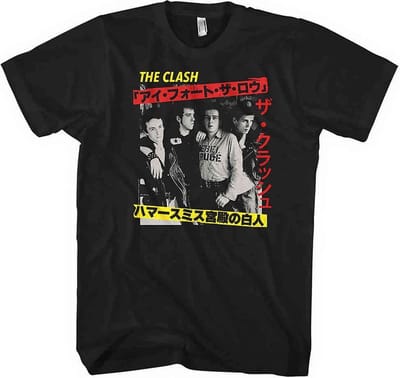 The Clash - Kanji Heren T-shirt - M - Zwart
