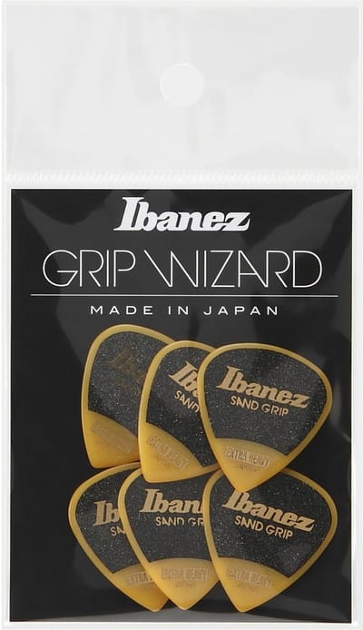Ibanez PA16XSG-YE Sand Grip Plectrums 1.2mm (Yellow) - Plectrum set