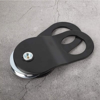 Katrol Lier Blok - Touw Katrol - Off-road Redden - 22000 LBS Capaciteit - 8 mm Dikte - Zwart