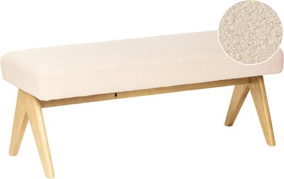 TAMRE - Bankje - Gebroken wit/Lichtbruin - Bouclé