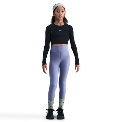 Nike One Dri-FIT Legging - Paars - Maat L (147-158) - Meisjes - Kids