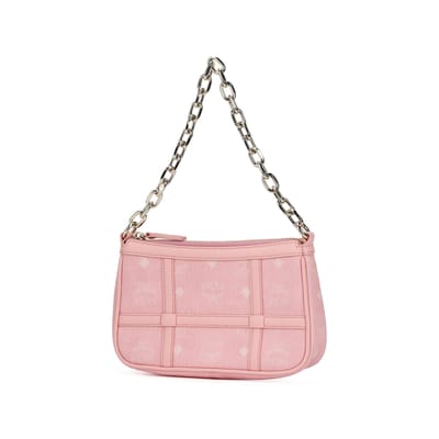 MCM Aren Visetos Monogram Mini Schoudertas Dames Schoudertas Roze MWSBAER01QZ001 Basic Set (Bag+Dust Bag) gray