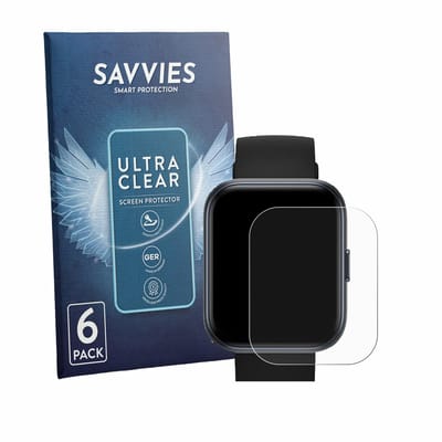 Savvies - Screenprotector voor aeac B0GKFPJJJJ 1.85" - Folie Beschermfolie transparant 6 Stuks