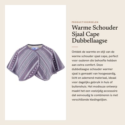 Dailygoods- Sjaal Dubbellaags Warm - Schouderbeschermer - Fleece - Ademend - Lichtgewicht - 38x90 cm - Schoudercape
