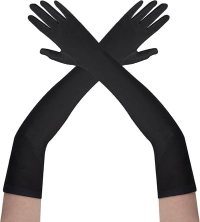 Elegante Satijnen Lange Handschoenen voor Dames in 1920s Stijl voor Avondkleding, Carnaval en Halloween Feestjes