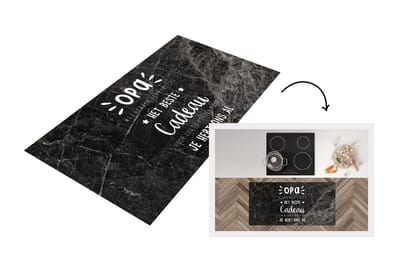 Keukenloper - Loper keuken - Kado man - Quote - Opa - Spreuken - Het beste cadeau - 120x60 cm - Keukenloper vinyl