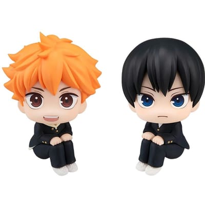 Figurine Anime Haikyuu 10cm Hinata Shoyo Tobio Kageyama Version Q Figurine Poupée Voiture Kawaii Ornement PVC Modèle de Collection Jouets