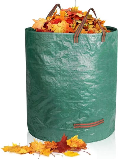 Tuinafvalzak - Bladzak Opvouwbaar - Tuinafval Verzamelen - Met Steunring - 272 Liter - Groen