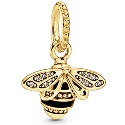 Glow-in-the-dark Vuurvlieg Ontwerp Bedel Met Hanger Sprankelende Bij Hanger Decoratieve Kralen Passend Op Originele Armbanden DIY Stijl Dames Sieraden Cadeaus beige