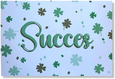 Succes Wenskaart - 12x17cm - Gevouwen kaart inclusief envelop - Veel Geluk / Succes
