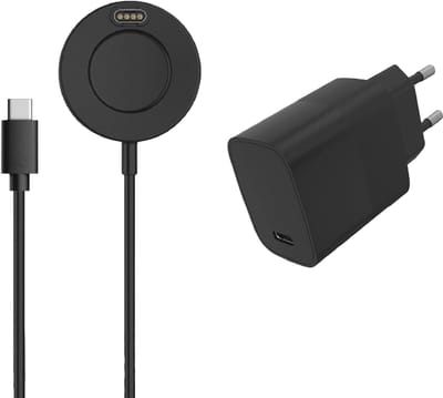 Strap-it USB-C Oplader / oplaadkabel met adapter geschikt voor Garmin Fenix 5s / 5 / 5x - Plus / 6s / 6 / 6x - Pro / 7s / 7 / 8 (47mm & 51mm) - Fenix Enduro / Instinct 2 / 2s / 2x / Epix 2 / Fenix E