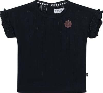 Dirkje R-TRES BIEN Meisjes T-shirt - Navy - Maat 68