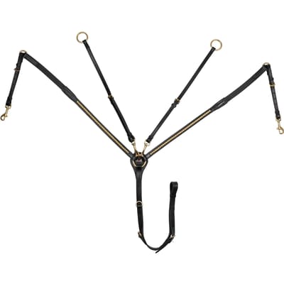 Leren jachtcollier met messing vork Supreme