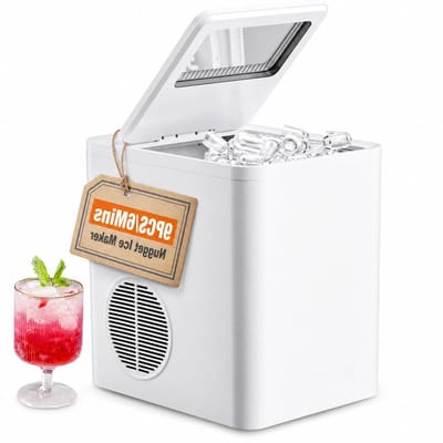 Aanrecht ijsmachine - Compacte ijsmaker - Drankjes Koelen - Zelfreinigende functie - 12 kg per dag - Wit