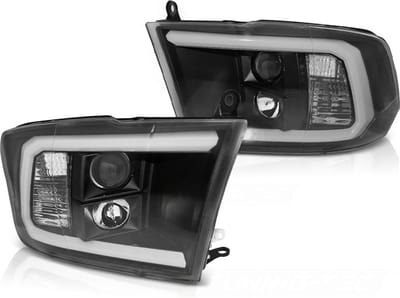 Koplampen met parkeerlicht DODGE RAM 09-18 ZWART