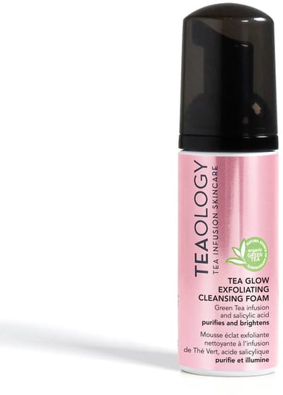 Teaology Tea Glow Exfoliating Foam Cleanser – Gezichtsreiniger Met Groene Thee, Salicylzuur & Niacinamide – Diep Reinigend & Exfoliërend Tegen Onzuiverheden, Poriën & Doffe Huid – Verhelderende Glow Cleanser – 100 ml