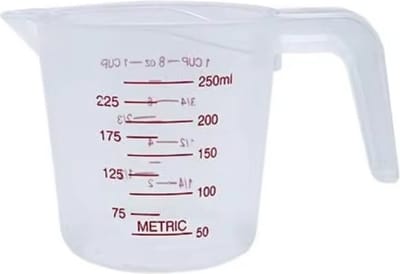 Maatbeker - 250ml - plastic - cocktail/glas/klein/maatcilinder