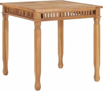 Balkontafel Tuintafel - Outdoor Eettafel - Buiten Dineren - Massief Teak Hout - 80x80x80cm