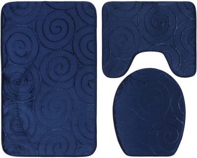 Dailygoods- Badmat Waterabsorberend - Badmat Set - Antislip - Polyestervezel - 3-delige Set - 50 x 80 cm - Badkamer Tapijt