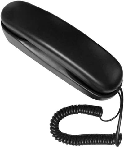 Bekabelde Wandtelefoon - Kleine Hoteltelefoon - Thuisgebruik - Duurzaam Ontwerp - 21 x 7 x 6 cm - Zwart