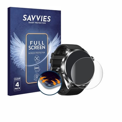 Savvies - Screenprotector voor SLOKSFil I136 1.52" - Folie Beschermfolie transparant volledig dekking 4 Stuks