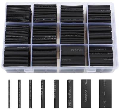 GELLDG Krimpkous - Krimpkousset - Draadbekleding - Isolerende krimpkous - 650 stuks - Zwart