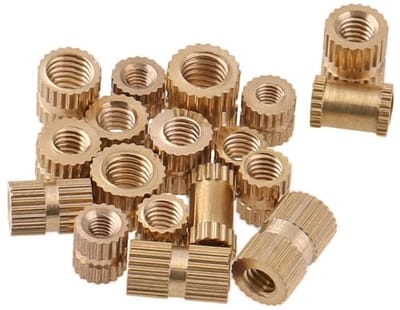 M4 vrouwelijke knurled threaded insert moeren - 100 stuks messing ronde moeren voor kunststof, injectiemolding en bevestiging