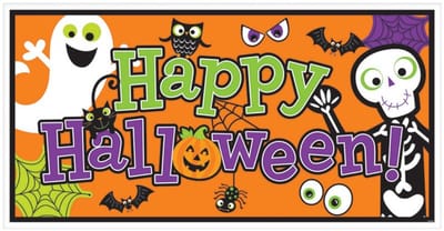 Happy Halloween muurposter 85x165cm