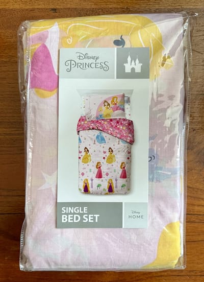Disney Princess, beddengoed voor kinderen, 137 x 200 cm, 100% katoen, eenpersoonsbed - incl. dekbedovertrek, hoeslaken & kussensloop 65 x 65 cm, geschikt voor bedden van 90 x 190 cm tot 90 x 200 cm