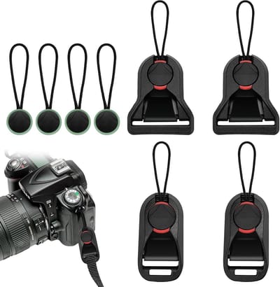 Camera Schouderbanden - Snelsluitadapter Set - Veilig Camera Vervoer - Universele Snelkoppeling - 4 Stuks 20/32mm - Zwart Rood Groen