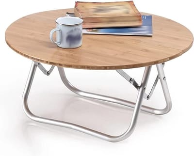 Camping Tafel - Kleine Klaptafel - Buiten Dineren - Lichtgewicht Aluminium - 60x60x27cm - Multicolor