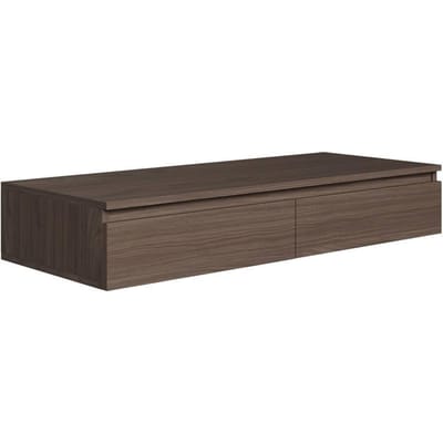 Selsey Bemmi – Zwevend bureau / kaptafel met lades walnoot Wisconsin 120 cm